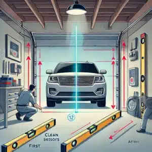 how to realign garage door sensors